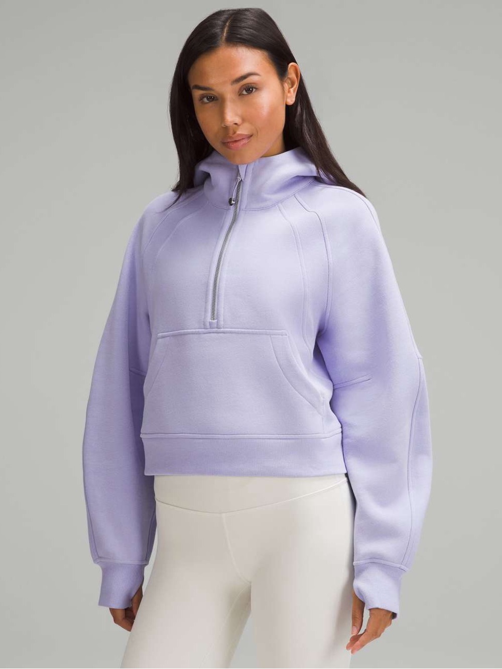 Lululemon Women’s Scuba Oversized Half-Zip Hoodie (M/L, Lilac Smoke)